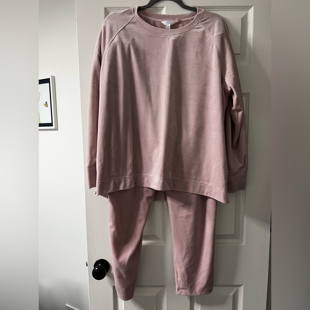 Pink Velour Lounge Set